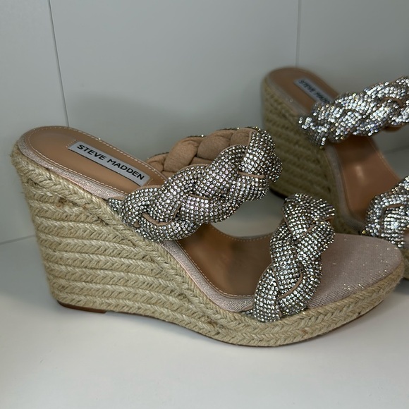 Steve Madden #8.5 Rhinestones Platform Sandals - Picture 5 of 13